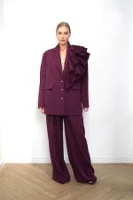 Брюки "Попа сердечком" в баклажане