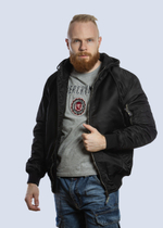 Мужской бомбер с капюшоном JU-02