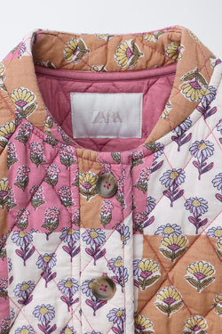 ZARA БОМБЕР В СТИЛЕ ПЭЧВОРК, РАЗНОЦВЕТНЫЙ