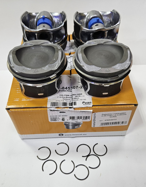 Поршни с кольцами +0.50 FORD 1,6 EcoBoost NURAL