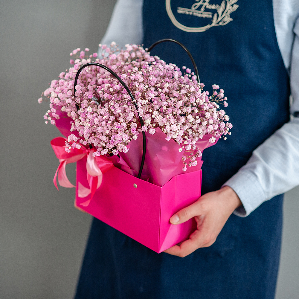 Сумочка розовой гипсофилы