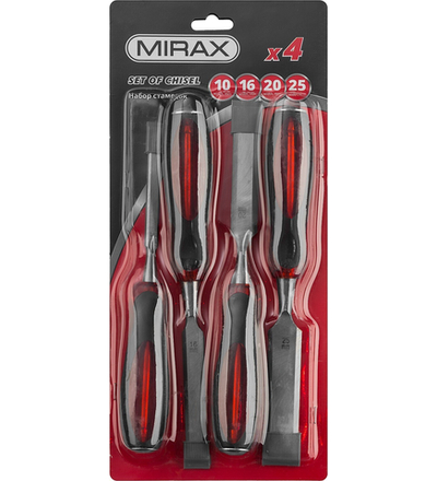 MIRAX 4 предм, набор стамесок-долот (1810-H4)