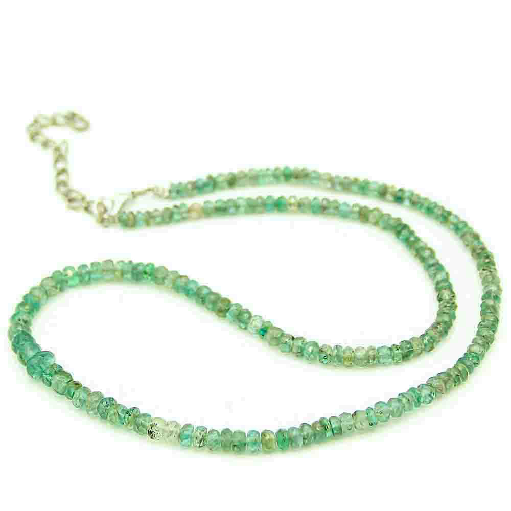 Бусы "Тросик" изумруд