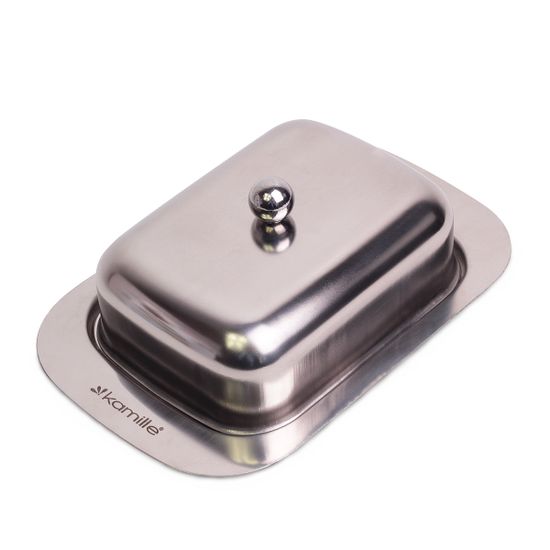 Масленка из нержавеющей стали Kamille KM 7006 с крышкой