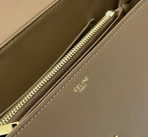 Сумки CELINE MEDIUM NINO из блестящей телячьей кожи коричневый