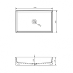 Раковина накладная ABBER Rechteck AC2220 белая