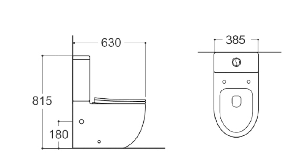 Унитаз-компакт напольный безободковый с бачком AQUATEK ЕВРОПА AQ2903-00 630*385*815 мм, горизонтальный выпуск, тонкое сиденье с механизмом плавного закрывания, крепеж