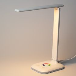 Настольный светильник ЭРА NLED-502-11W-W светодиодный с RGB ночником белый