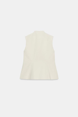ZARA ЖИЛЕТ ОБЛЕГАЮЩЕГО КРОЯ — ZW COLLECTION, ПЕСОЧНЫЙ