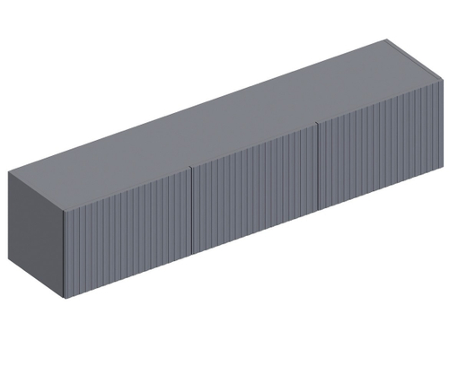 Тумба подвесная Квинта 1600 (Темно-серый лофт/Силк титан/Графит)