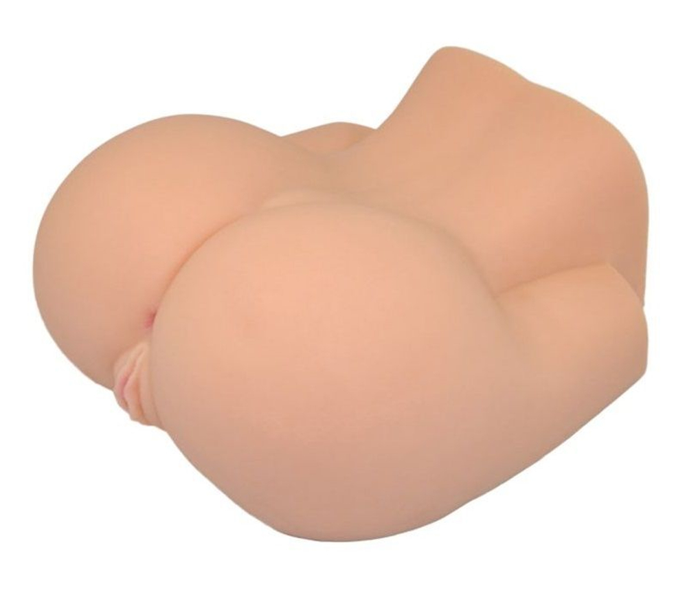 Мастурбатор-полуторс с двумя входами (Цвет: телесный)