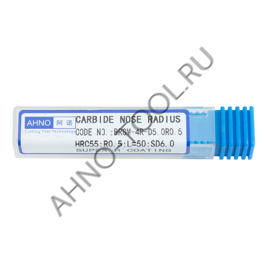 Фреза твердосплавная радиусная   5мм (L=50, l=13, хв=6) Z4 35° по стали, нерж., чугуну, с радиусной