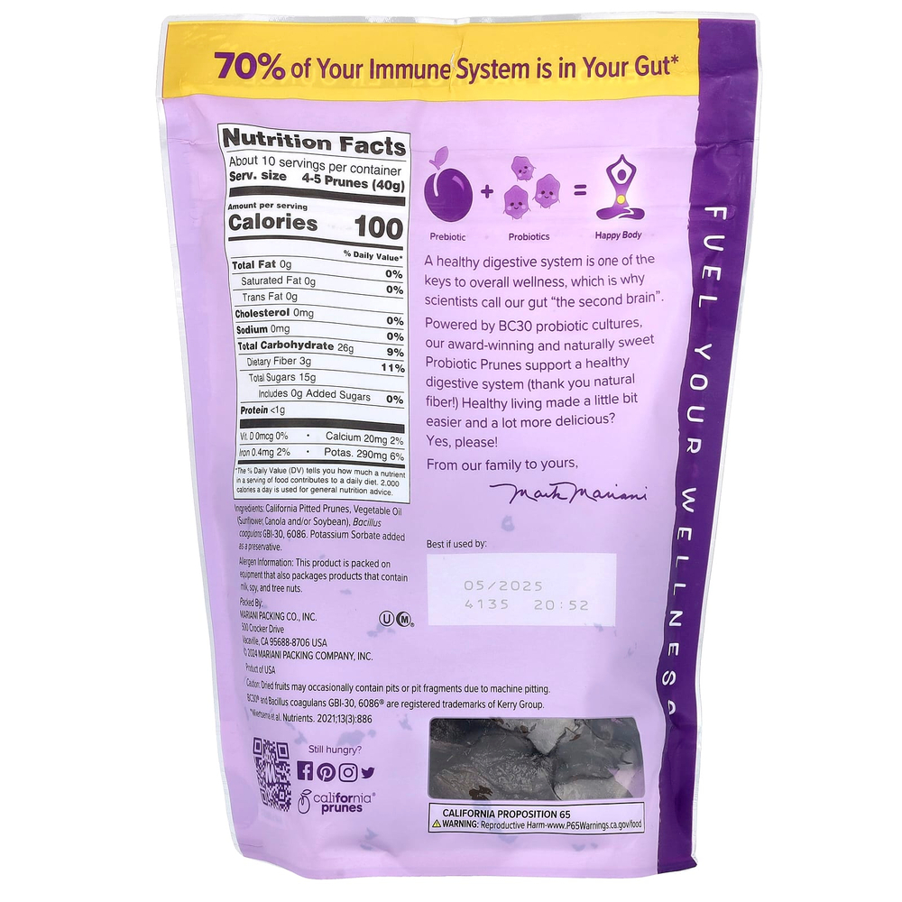 Mariani Dried Fruit, чернослив с пробиотиком, 397 г (14 унций)