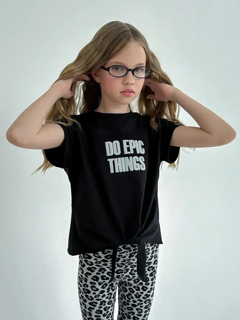 Леопардовый костюм для девочки на лето