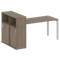 Метал Систем Куатро Стол письменный с шкафом-купе на П-образном м/к 50БП.РС-СШК-3.4 Т