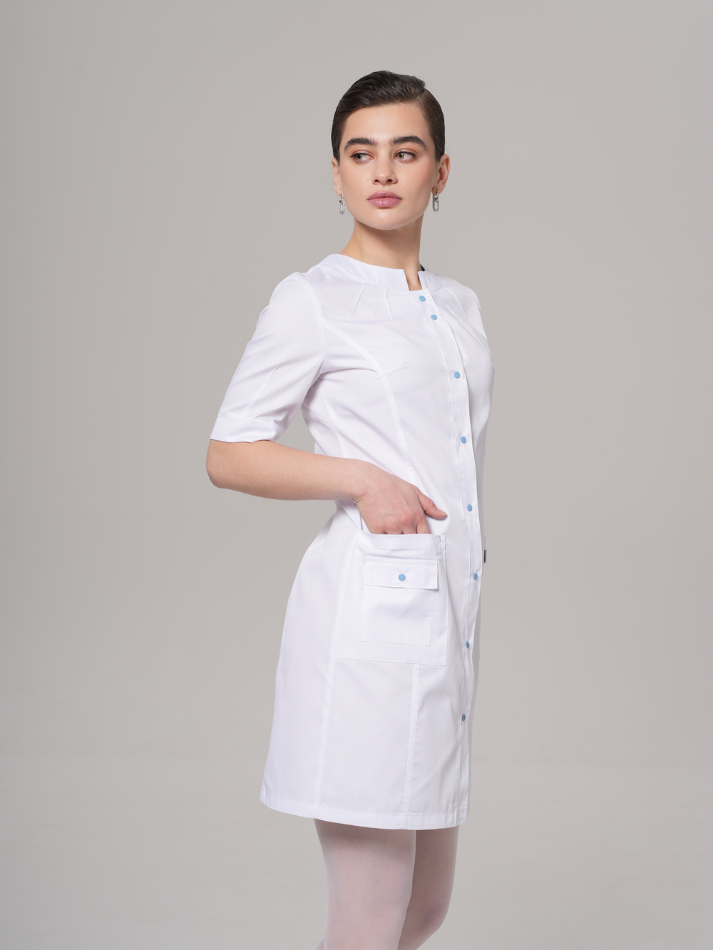 Халат медицинский женский | Х-102 ак 1/2 клеон проф