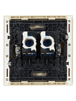 FORTE&PIANO Розетка компьютерная двойная RJ45 кат.6 FP434 ваниль IEK