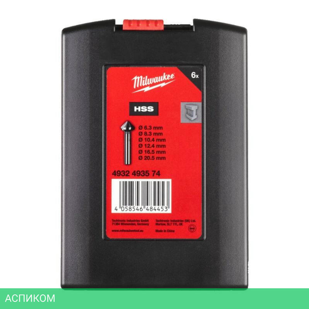 Набор зенковок Milwaukee M2 HSS 6шт (4932493574)