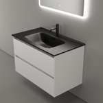 Тумба подвесная под раковину Sancos Cento, белый глянец 790х450х500