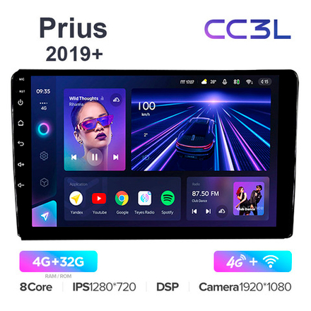 Teyes CC3L 9"для Toyota Prius 2019+