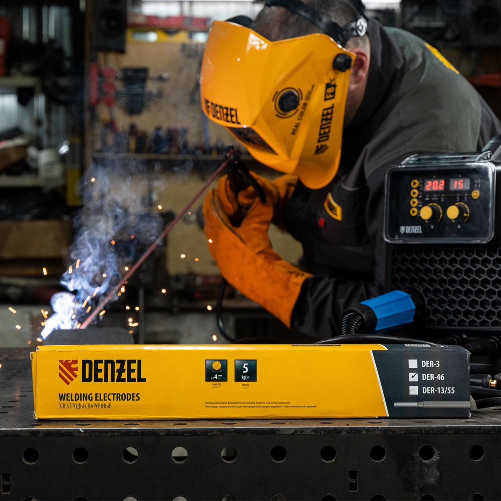 Электроды DER-46, диам. 4 мм, 5 кг, рутиловое покрытие Denzel