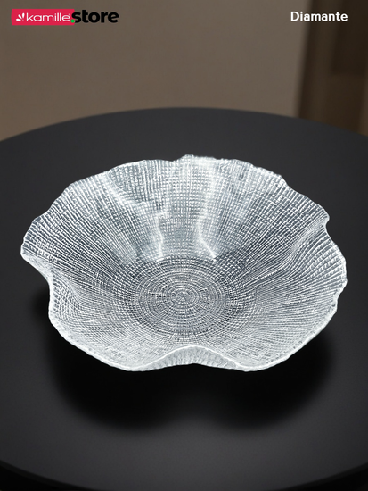 Блюдо фруктовница 32х10 см. из стекла Diamante