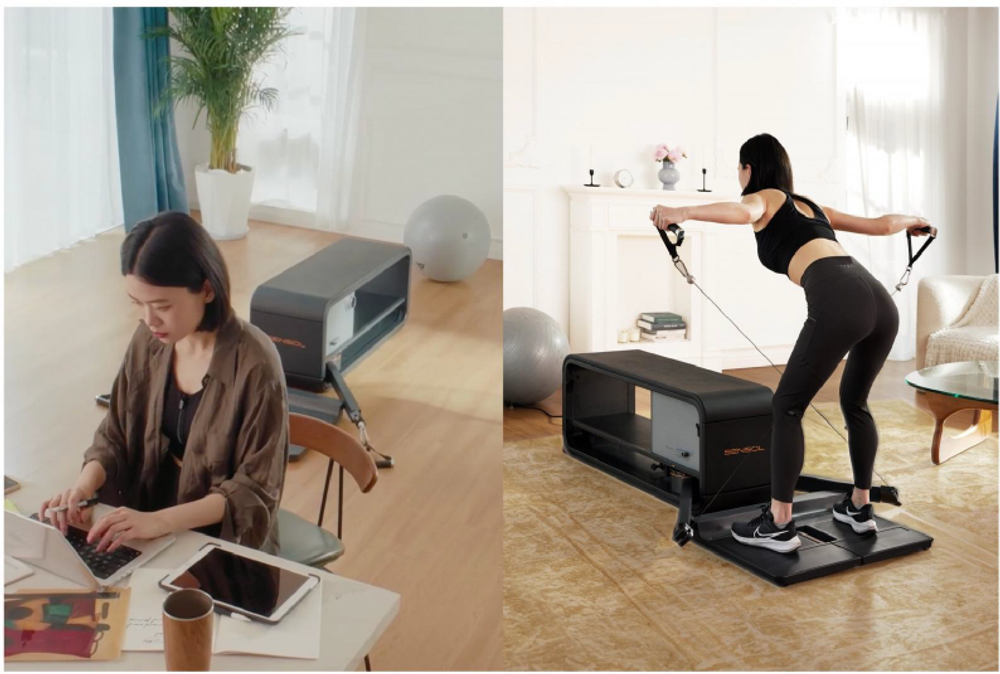 Фитнес скамья с электромагнитным нагружением, функциональный тренажер, TB02