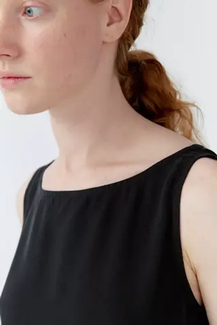 Платье-майка черного цвета из тенсела