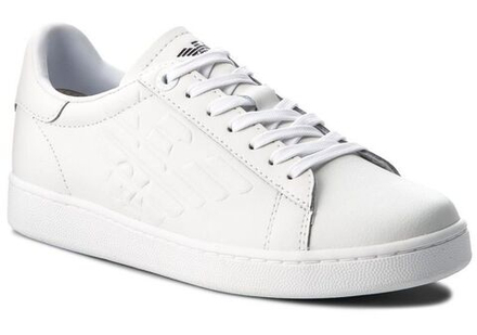 Мужские кроссовки EA7 Unisex Leather Sneaker - white