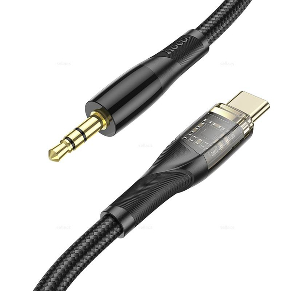 Аудио кабель AUX на Type-C Hoco UPA25 (black)