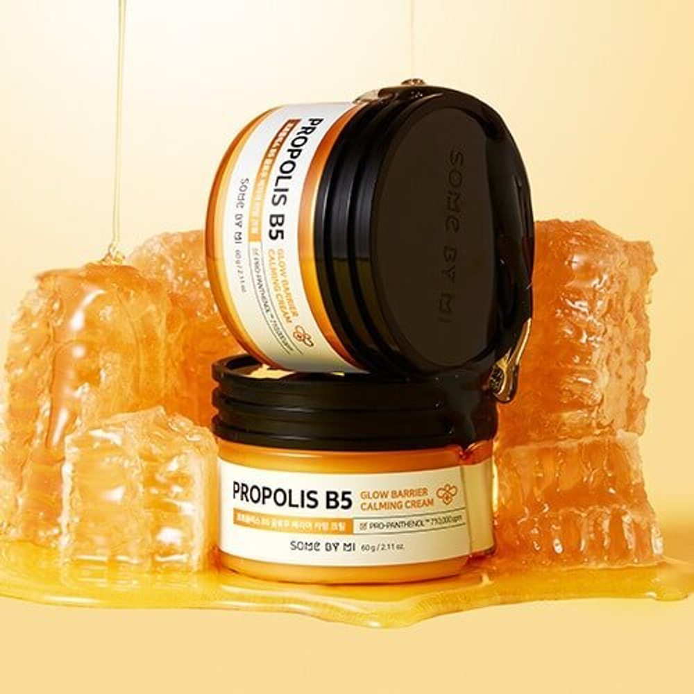 SOME BY MI Успокаивающий крем для лица с витамином B5 и прополисом - Propolis B5 Glow Barrier Calming Cream, 60г