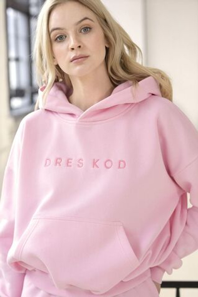 Яркое худи с капюшоном (Размер: XS-S) (Цвет: розовый)