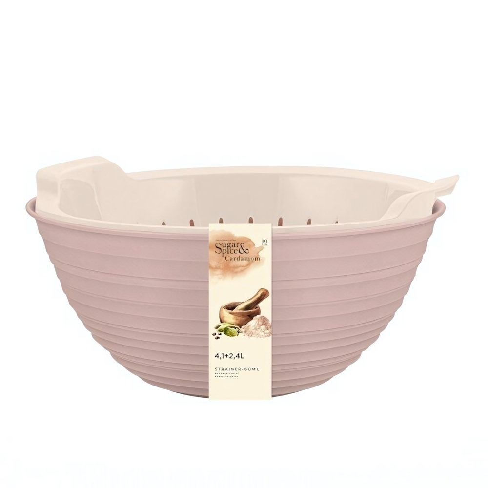 Миска-дуршлаг Sugar&Spice Cardamom 4,1 + 2,4л латте