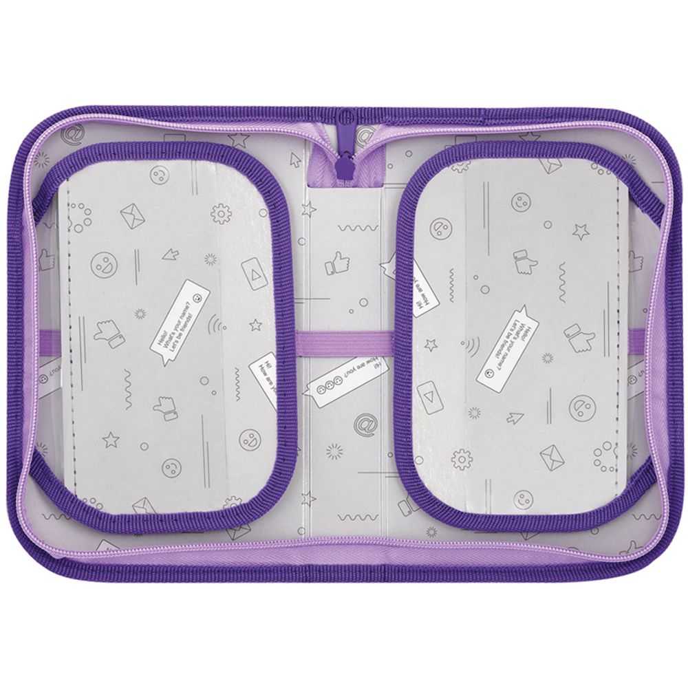 Пенал 1 отделение, 210*130 ArtSpace "Avocado", две откидные секции, ткань