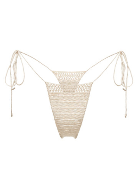 Вязаные плавки-стринги Blossom бежевый