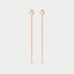Серьги-продевки женские из розового золота 585 пробы без вставок (арт. 220199)