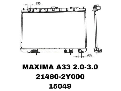 РАДИАТОРЫ MAXIMA A33 /INFINITI I30/I35