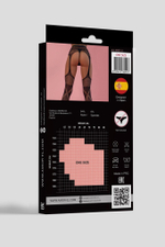 Чулки с поясом из мягкой эластичной сетчатой ткани (Размер: S-M-L) (Цвет: черный)