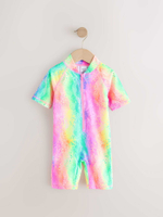 Купальник слитный на молнии для девочки Next E77-698, Розовый, Голубой