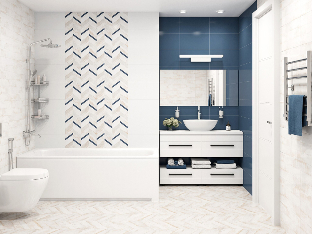Керамогранит LB Ceramics Блю Шеврон 45x45 см 1.62 м² матовый цвет бежевый