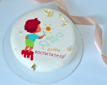 Муссовый торт С днем воспитателя