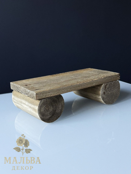 Подставка для декора "Рустик" деревянная 25x12x8 см
