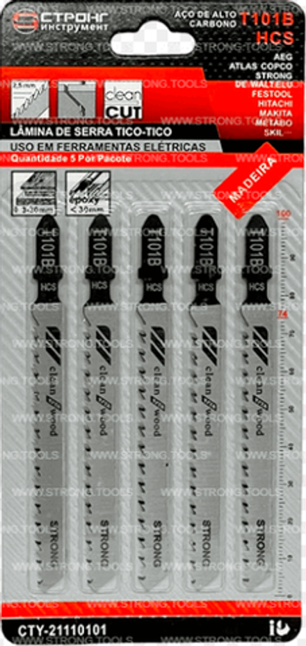 СТУ-211 Пилки для лобзика 5шт. T101AO HCS 83мм по мягкой древесине Strong