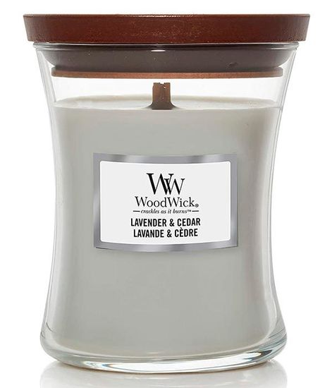 Лаванда и кедр, ароматическая свеча, WoodWick
