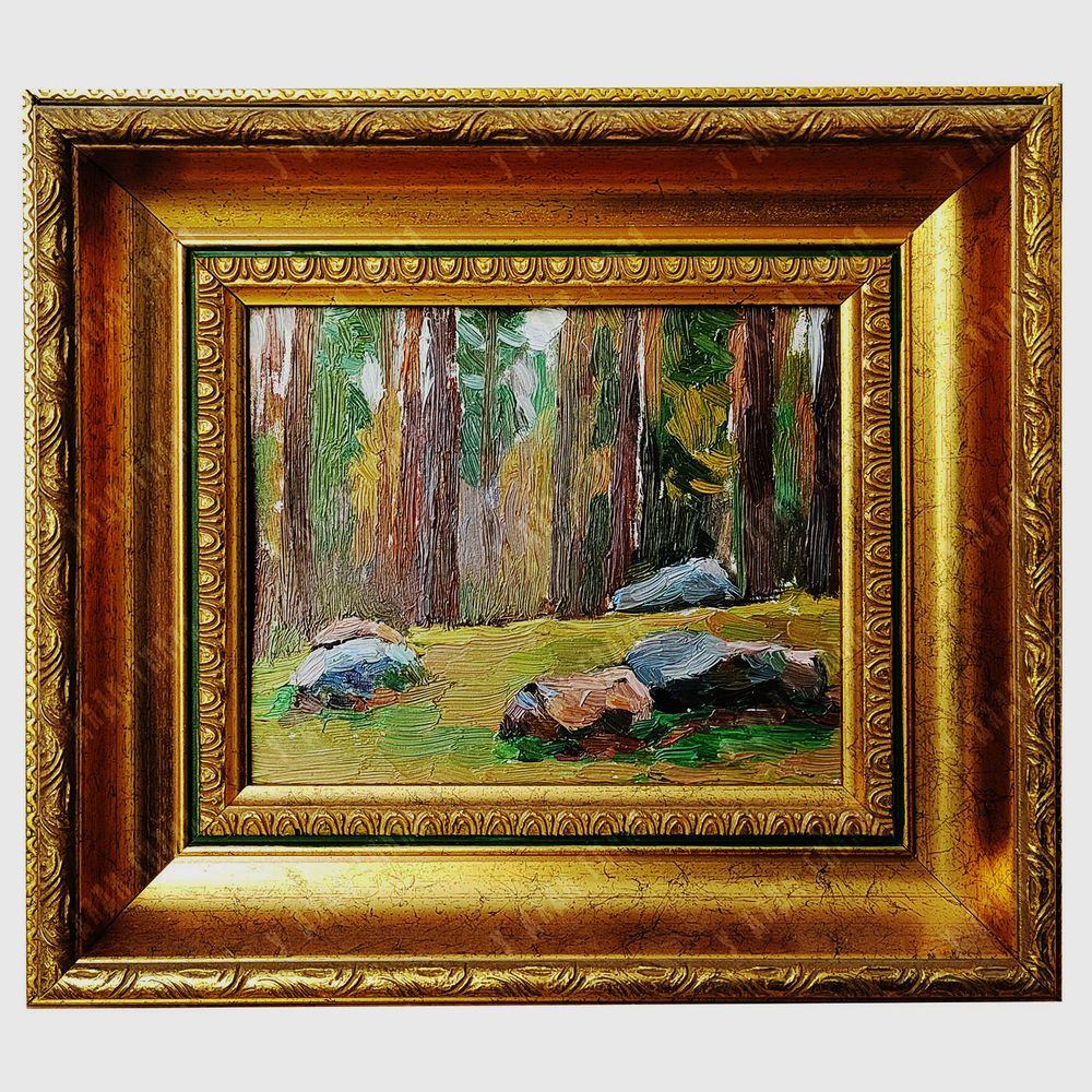 [Ню] Динес Ю. С. Обнаженная модель на стуле. Этюд. Картон, масло. 1950 г.