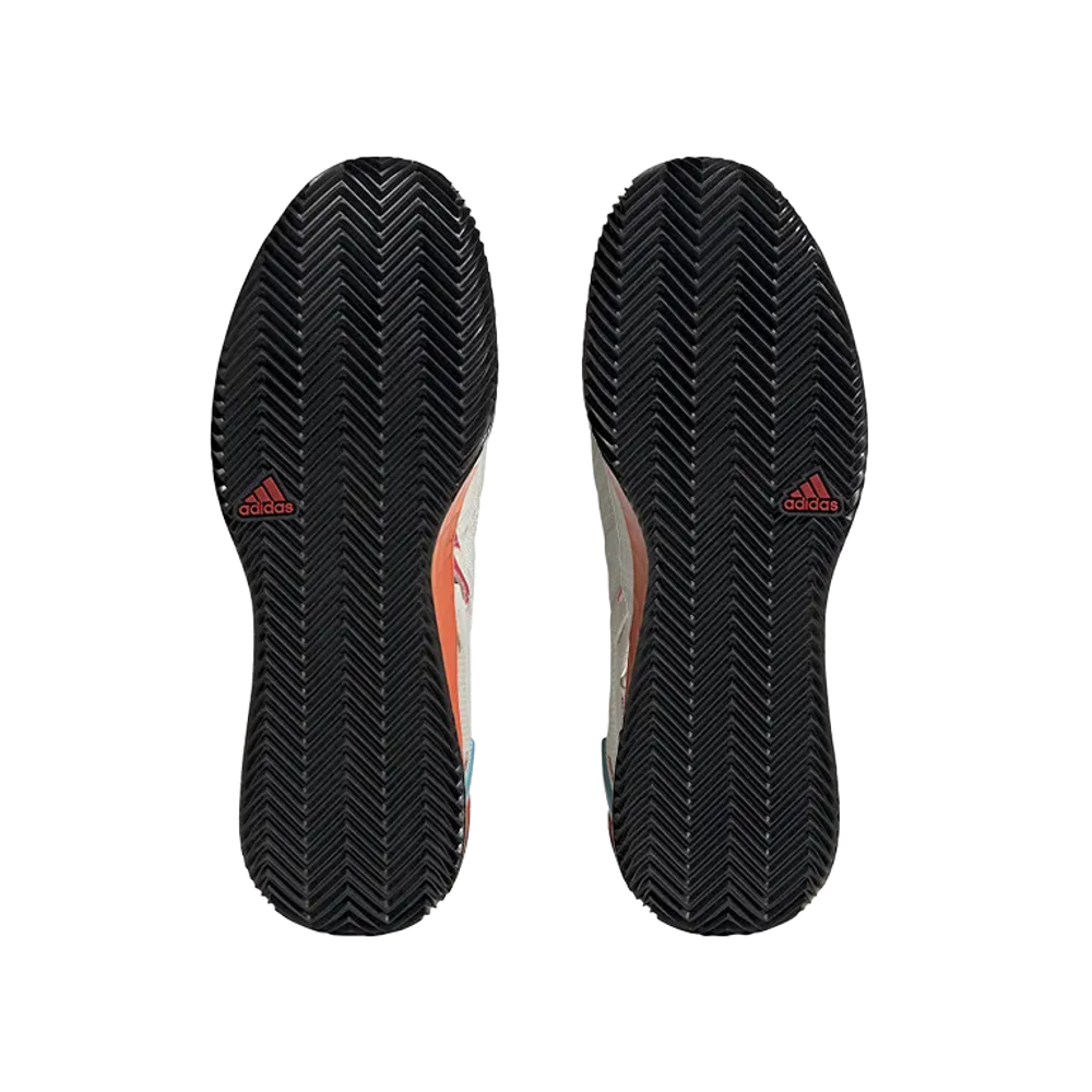 Adidas Adizero Ubersonic 4 M Clay Белые-Оранжевые кроссовки