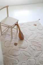 Стираемый коврик Nattiot Gentle Flora (120 x 180 см), хлопок, бежевый