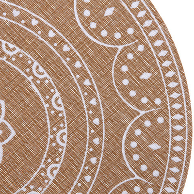 Салфетка на стол 38см плетеная «Афина» белые цветы