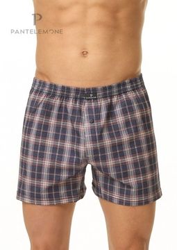 Трусы мужские семейные для больших мужчин Pantelemone PMBB-411, клетка деним