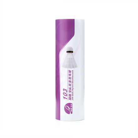 Воланы для бадминтона DOUBLE FISH JINQUE 103w ( нейлон/пробка), 6 шт, белый